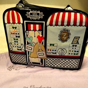 Lulu Guinness handbag with optical boutique embroidery